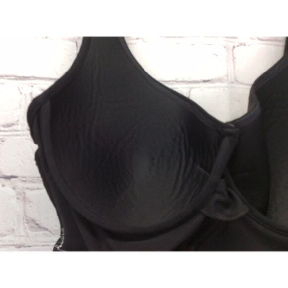 MiracleSuit Ruched One Piece Swimsuit Women's 6/10 Black Beach Cruise Vacation - Picture 6 of 11